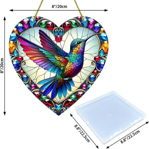 Acrylic Hummingbird Ornament Hanging Window Yard Garden Home Outdoor Decoration - Picture 3 of 7